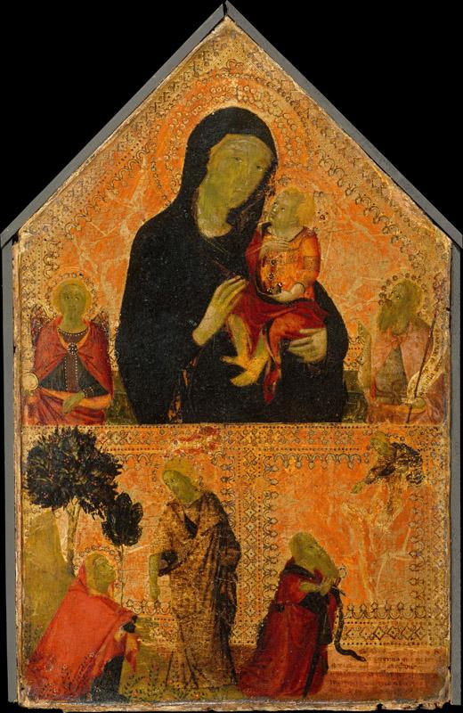 Italian (Pisan) Painter--Madonna and Child with Saints Michael and John the Baptist The Noli Me Tangere