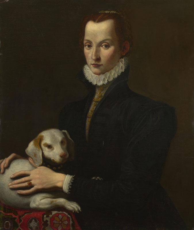Italian - Portrait of a Lady with a Dog