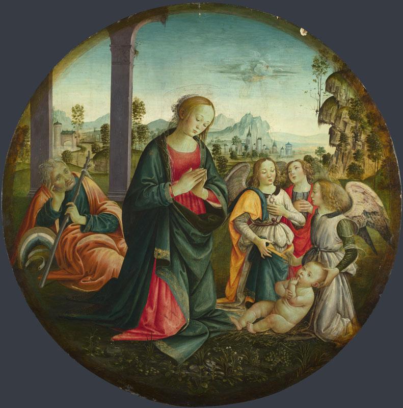 Italian, Florentine - The Holy Family with Angels