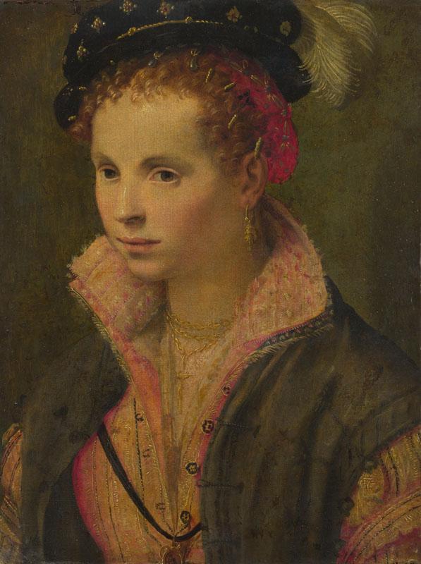 Italian, North - Portrait of a Lady in a Plumed Hat