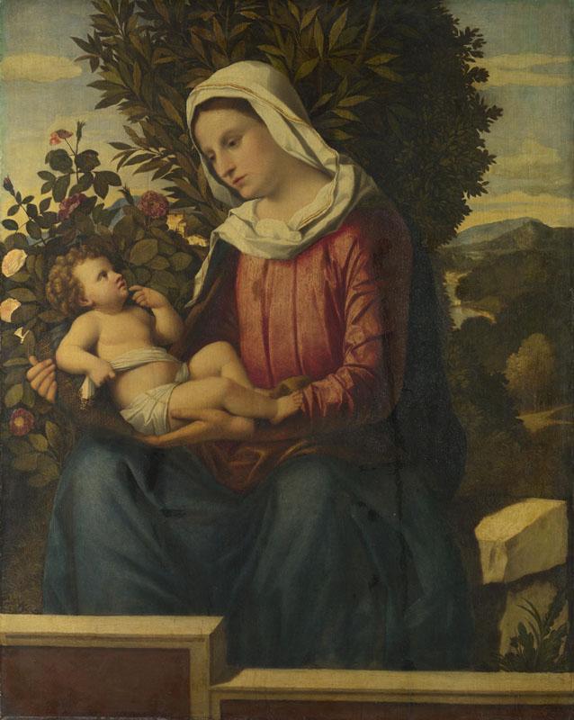 Italian, North - The Virgin and Child with Roses and Laurels