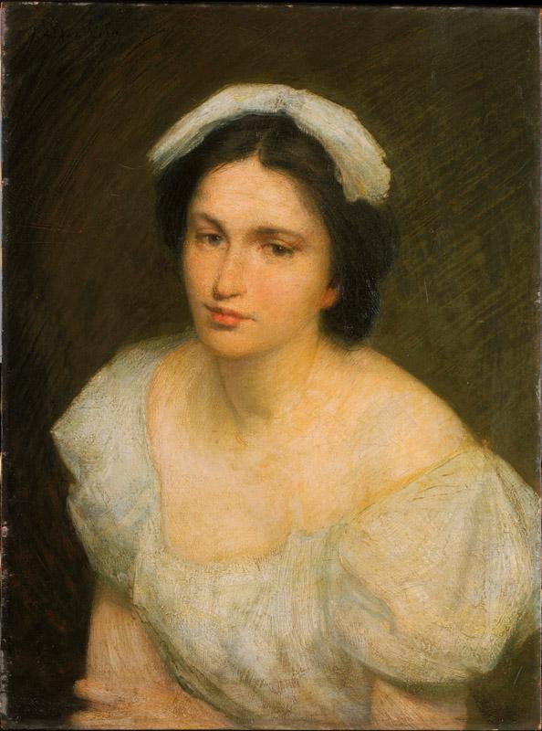 J. Alden Weir (1852-1919)-An Alsatian Girl
