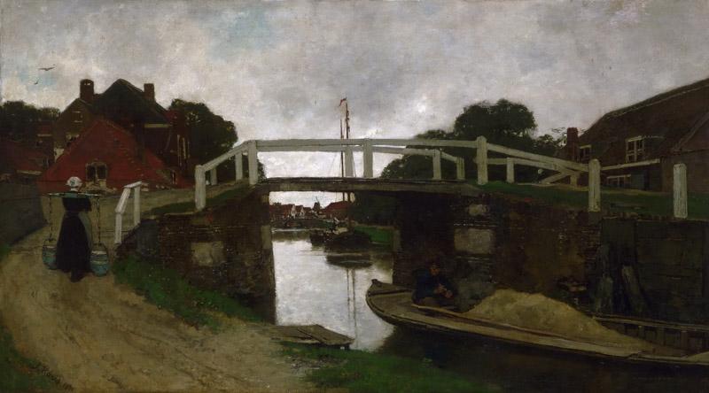 Jacob Hendricus Maris, Dutch (active The Hague and London), 1837-1899 -- Canal near Rijswijk