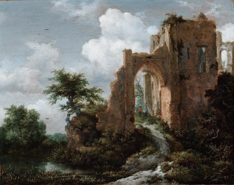 Jacob Isaacksz. van Ruisdael, Dutch (active Haarlem and Amsterdam), 1628-29-1682 -- Entrance Gate of the Castle of Brederode