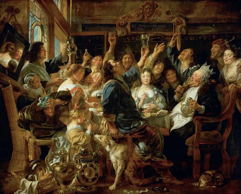 Jacob Jordaens the Elder (1593-1678) -- Banquet of the Bean King