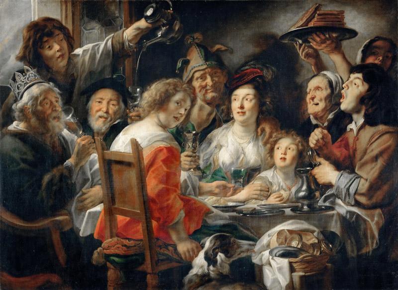 Jacob Jordaens the Elder (1593-1678) -- The Bean-King Drinks