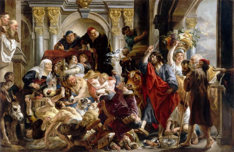 Jacob Jordaens the Elder -- Christ Expelling the Money-Changers from the Temple