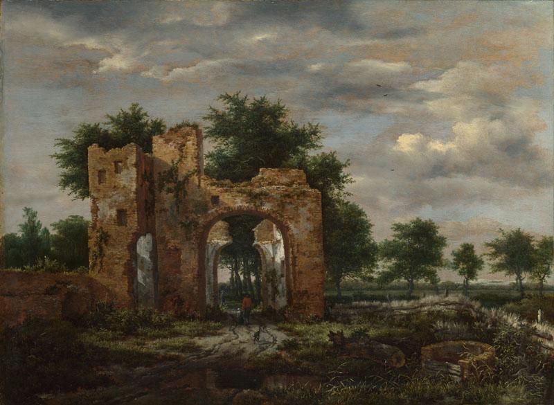 Jacob van Ruisdael - A Ruined Castle Gateway