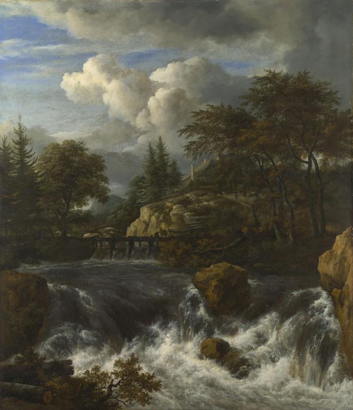 Jacob van Ruisdael - A Waterfall in a Rocky Landscape