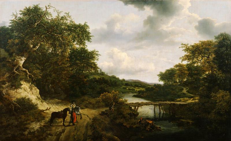 Jacob van Ruisdael - Landscape with a Footbridge, 1652