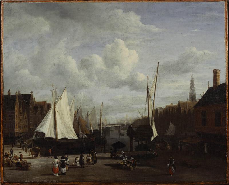 Jacob van Ruisdael - Quay at Amsterdam, c. 1670
