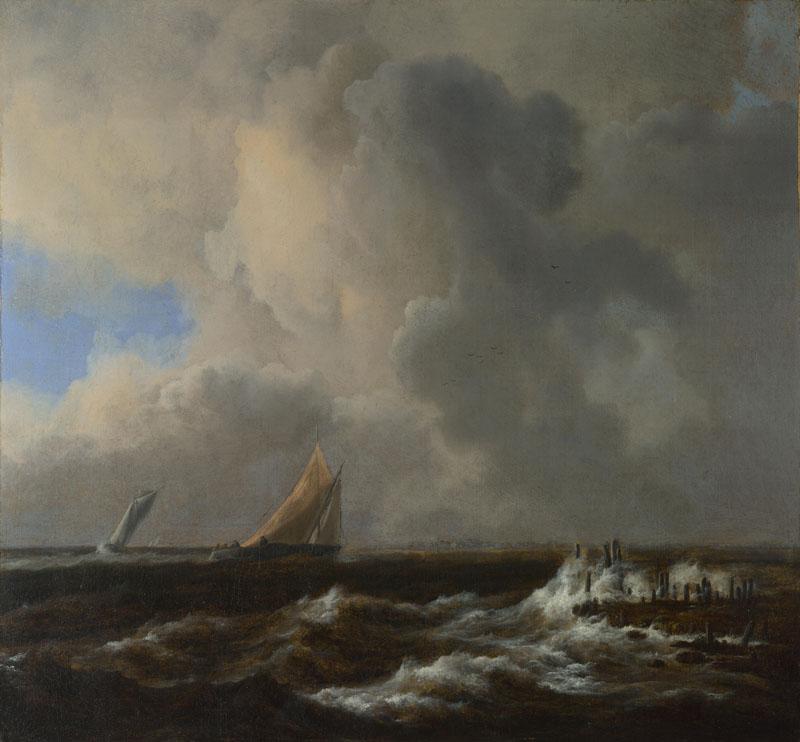 Jacob van Ruisdael - Vessels in a Fresh Breeze