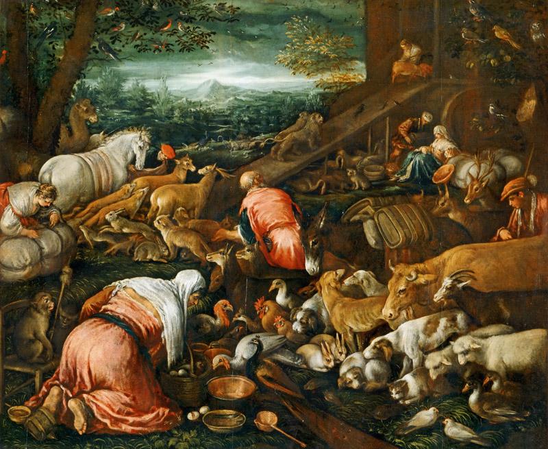 Jacopo Bassano il Vecchio (c.1510-1592) -- Animals Entering Noah Ark