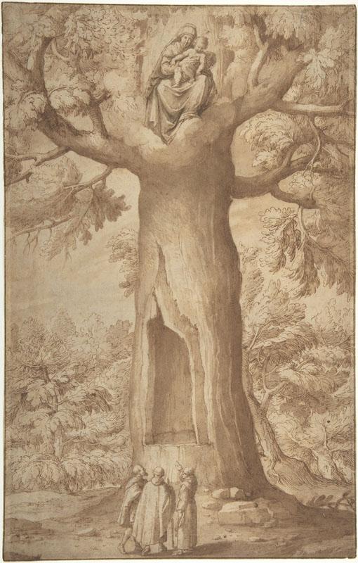 Jacopo Ligozzi--The Beech Tree of the Madonna at La Verna