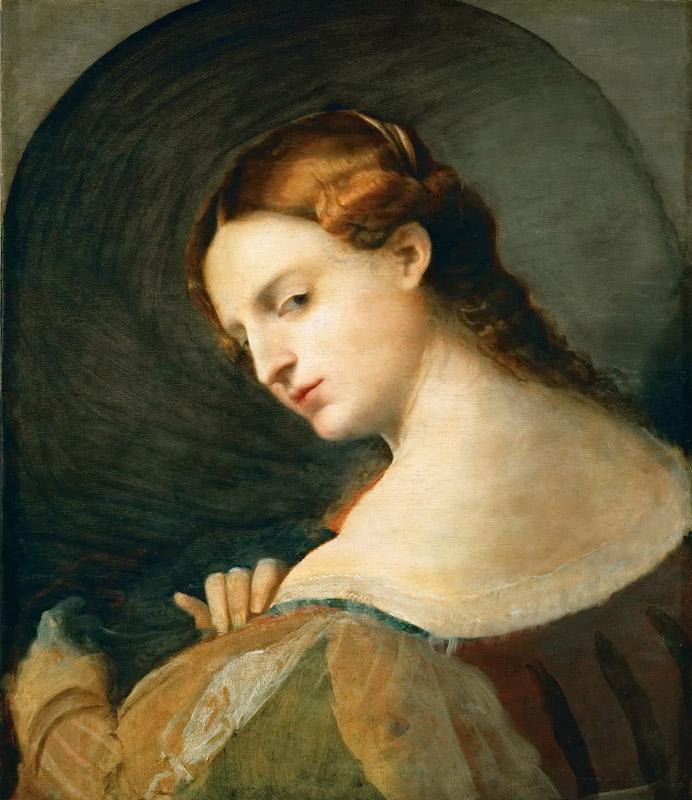 Jacopo Palma, il vecchio -- Portrait of a young woman in profile