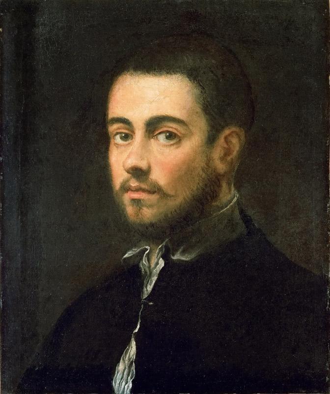 Jacopo Tintoretto -- Young Man with a Beard
