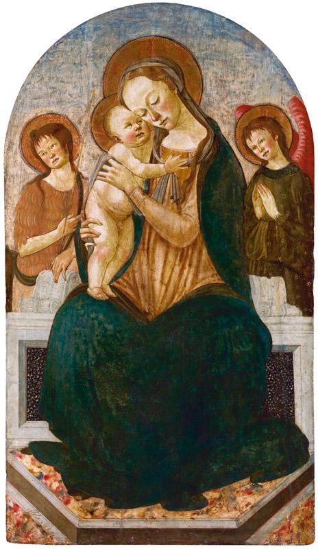 Jacopo del Sellaio, also called Jacopo di Arcangelo - Madonna and Child Enthroned with the Young