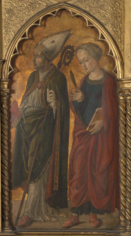 Jacopo di Antonio (Master of Pratovecchio) - A Bishop (Donatus) and a Female Martyr (Antilla)