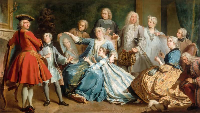 Jacques Dumont -- Madame Mercier surrounded by her family