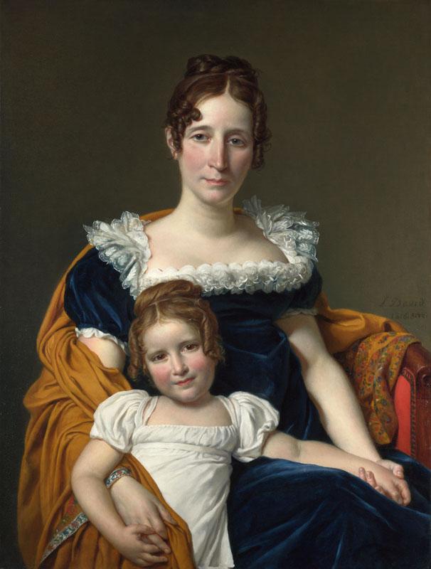 Jacques-Louis David - Portrait of the Comtesse Vilain XIIII and her Daughter