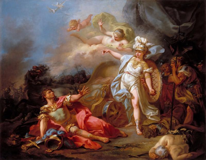 Jacques-Louis David -- Combat between Minerva and Mars