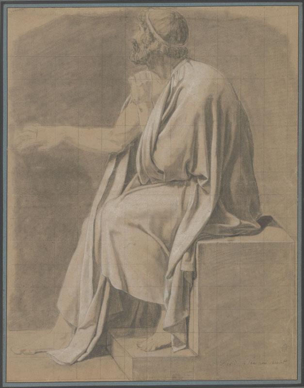 Jacques-Louis David--Figure Study for The Death of Socrates