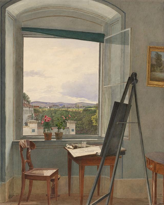 Jakob Alt (1789-1872)-View from the Artist Studio in Alservors