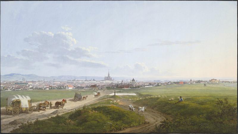 Jakob Alt (1789-1872)-View of Vienna from the Spinner on the Cro