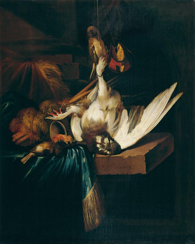 Jan Baptist Weenix the Elder - Dead Game Birds on a Stone Table