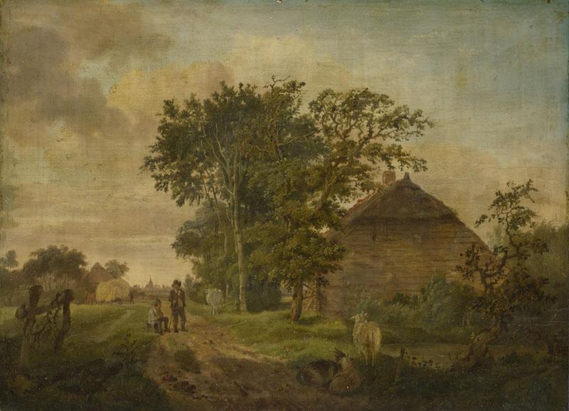 Jan Cornelis Haccou - A Road by a Cottage