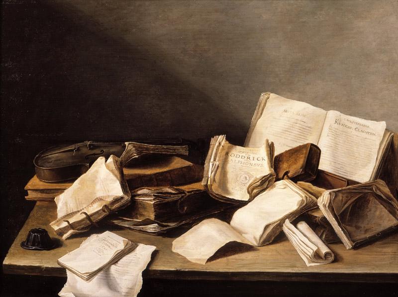 Jan Davidsz de Heem - Still Life with Books and a Violin