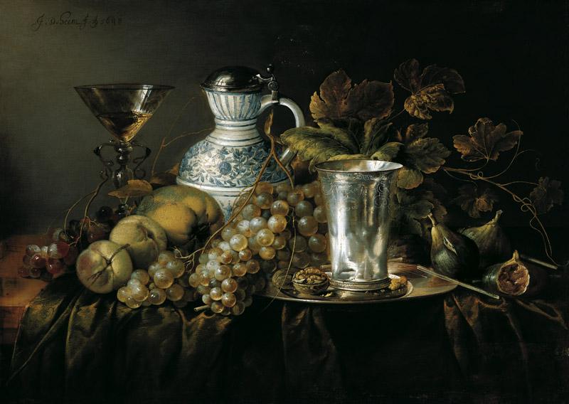 Jan Davidsz. de Heem - Fruit Still Life with a Silver Beaker, 1648