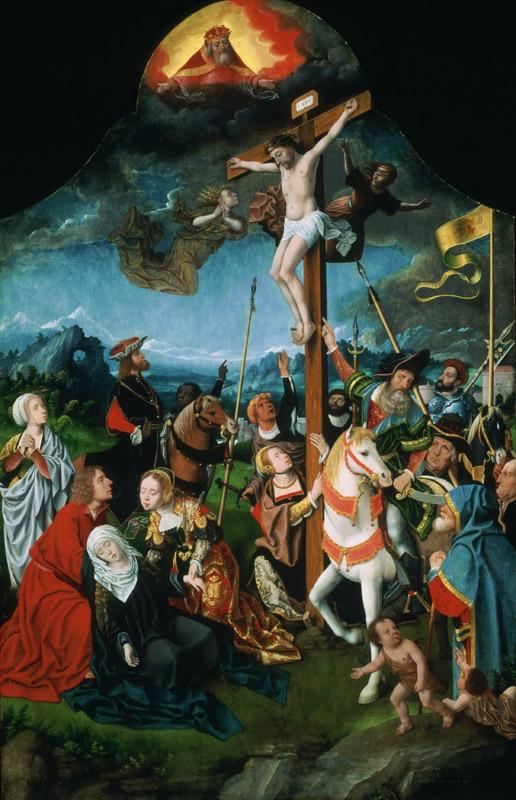 Jan Mostaert, Netherlandish (active Haarlem and Mechelen), 1472-73-1555-56 -- The Crucifixion