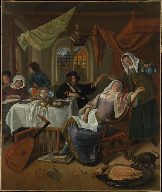 Jan Steen--The Dissolute Household