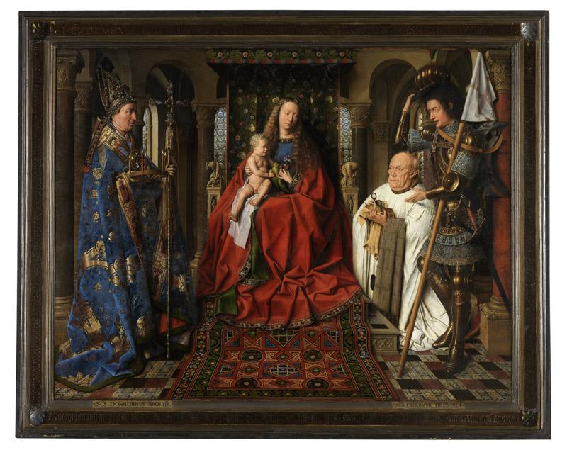 Jan Van Eyck - The Virgin and Child with Canon Joris Van der Paele