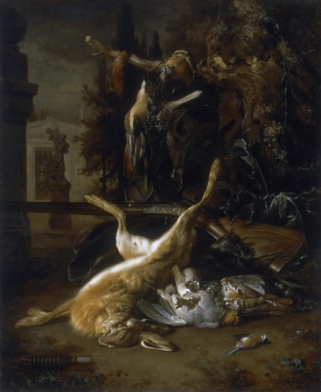 Jan Weenix, Dutch (active Amsterdam, Utrecht, and Dusseldorf), 1642-1719 -- Still Life with a Hare and Birds