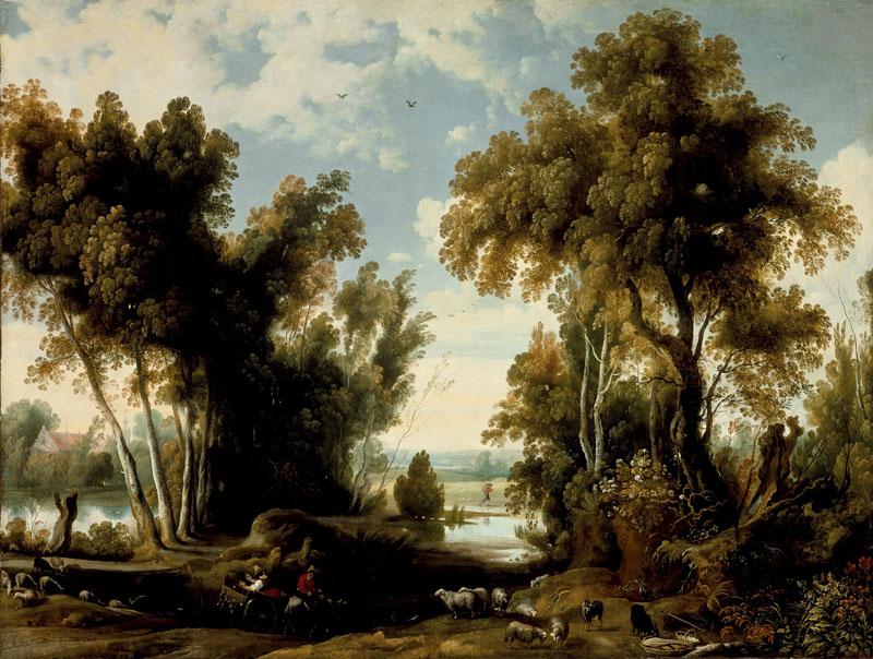 Jan Wildens - Landscape with Peasants