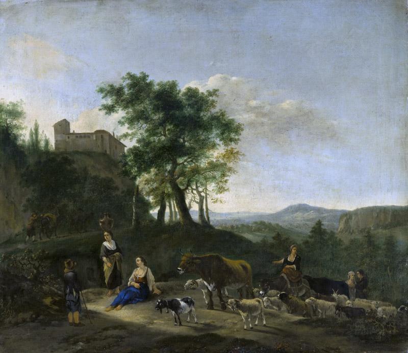 Jan Willemsz Lapp - Italianate Landscape with Shepherds