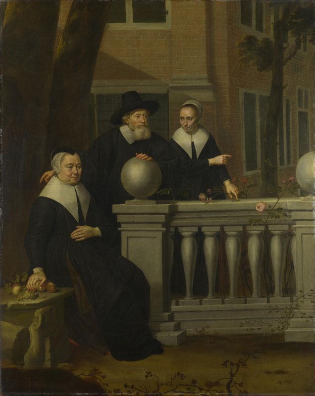 Jan van Bijlert - Portrait of an Elderly Man and Two Women