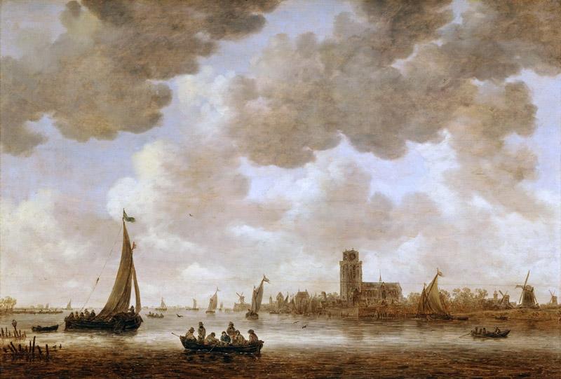 Jan van Goyen (1596-1656) -- View of Dordrecht with the Grote Kerk