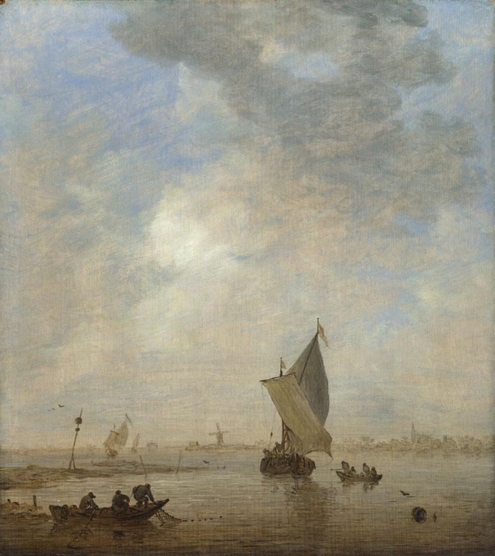 Jan van Goyen - Fishermen hauling a Net