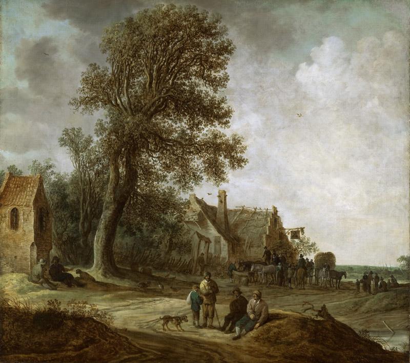 Jan van Goyen, Dutch (active Leiden and The Hague), 1596-1656 -- Peasants Resting before an Inn