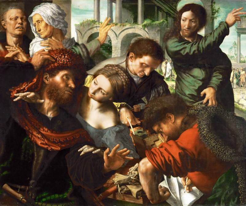 Jan van Hemessen (c. 1500-c. 1575) -- Saint Matthew Called to Join the Apostles 