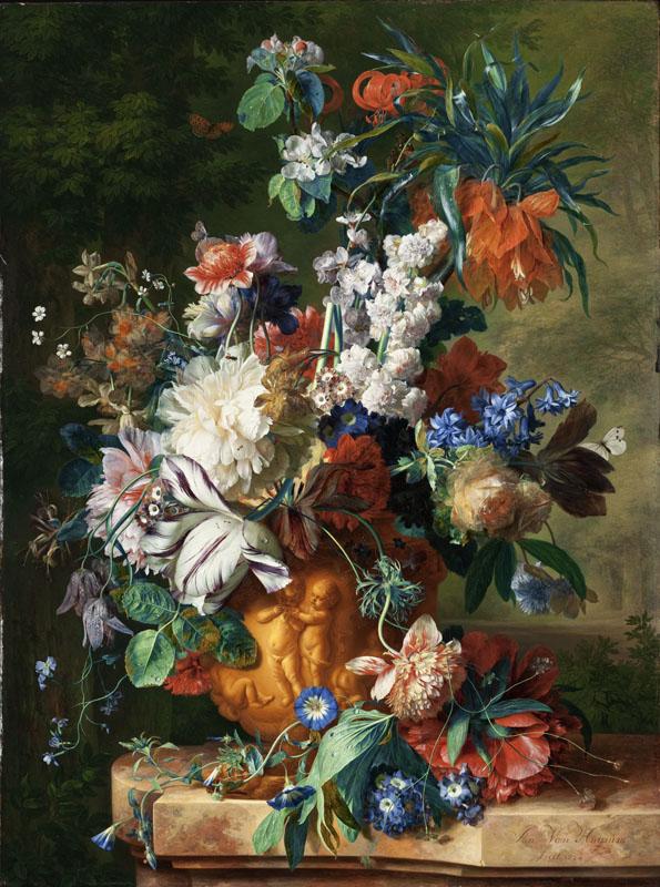 Jan van Huysum - Bouquet of Flowers in an Urn
