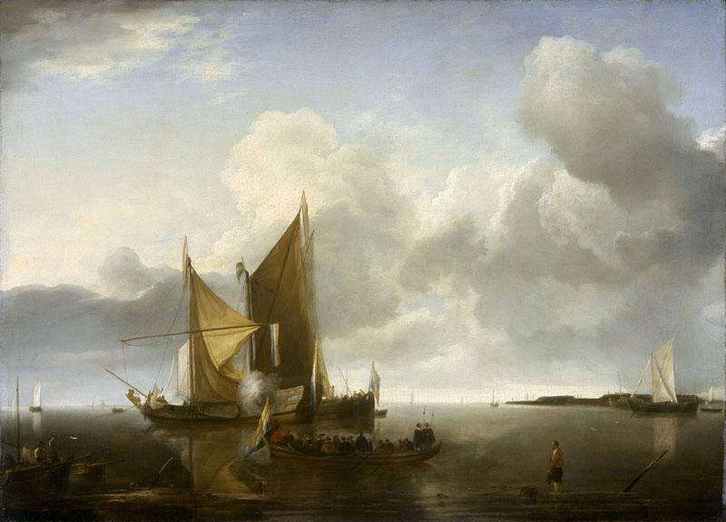 Jan van de Cappelle - Ships in a Calm