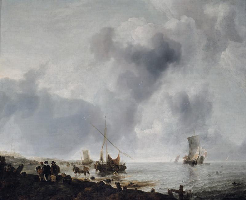 Jan van de Cappelle - Ships off the Coast