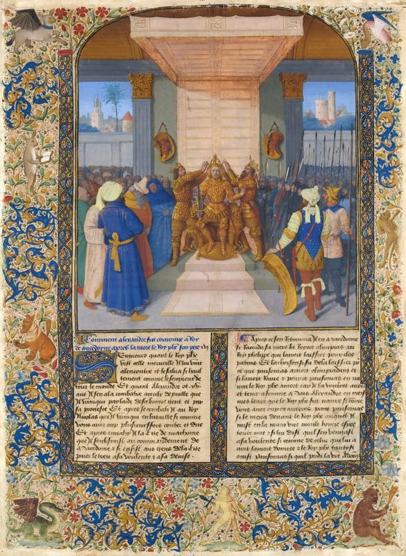 Jean Fouquet -- Coronation of Alexander