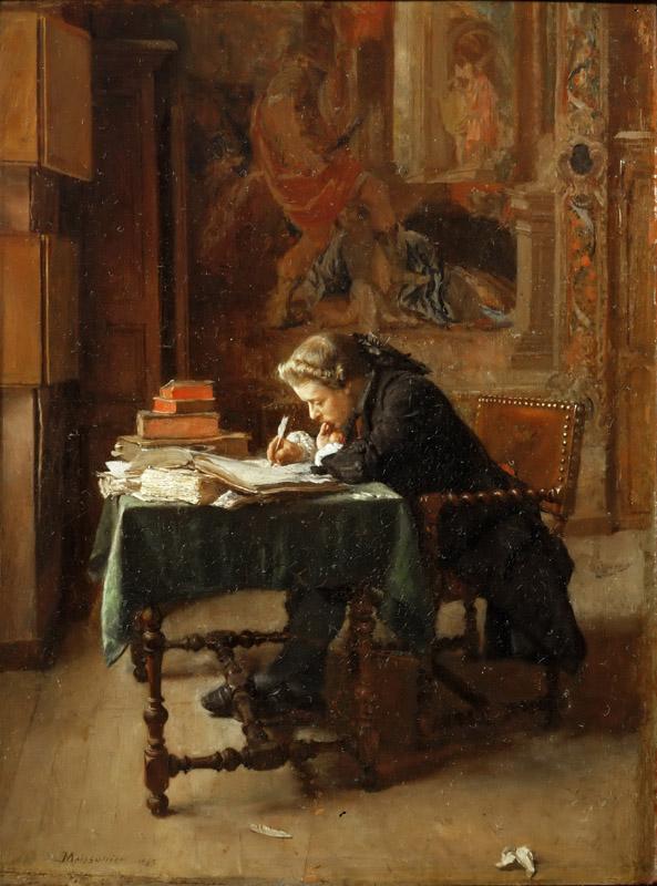 Jean Louis Ernest Meissonier -- Young Man Writing