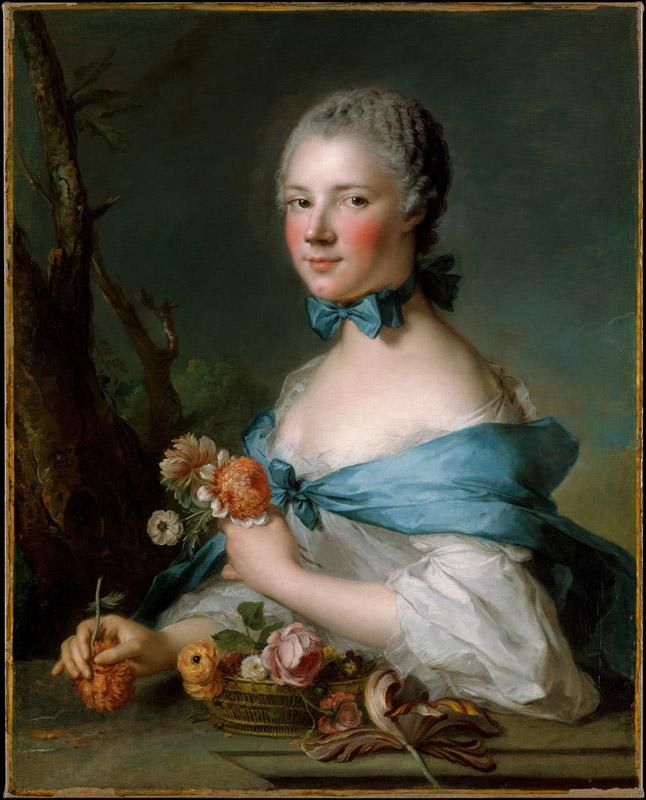 Jean Marc Nattier-- Portrait of a Woman, Called the Marquise Perrin de Cypierre