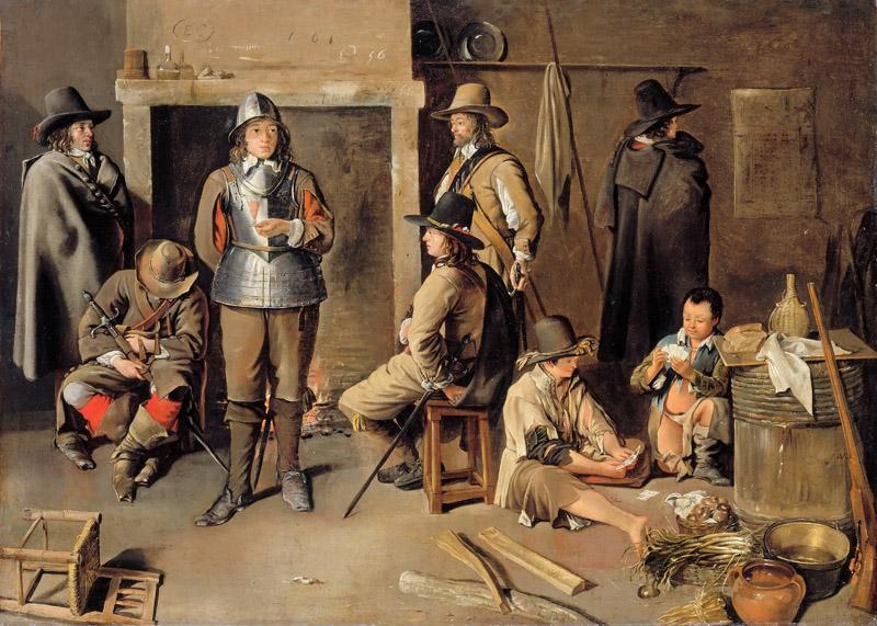 Jean Michelin -- Soldiers resting at an inn